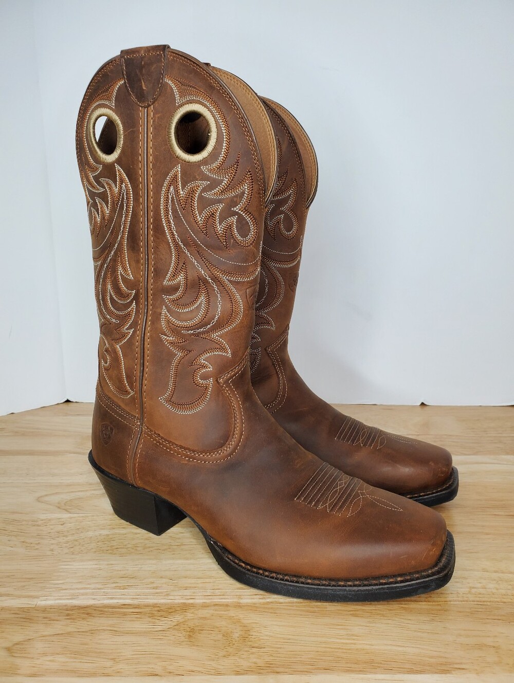 Ariat Sport Western Performance Boots Mens Size 9D Brown Square Toe Cowboy